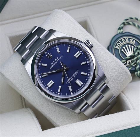 rolex blue oyster perpetual